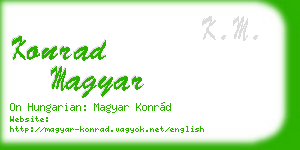 konrad magyar business card