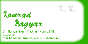 konrad magyar business card